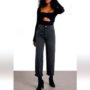 NWT Boyish Kirby vintage straight leg black jeans size 26